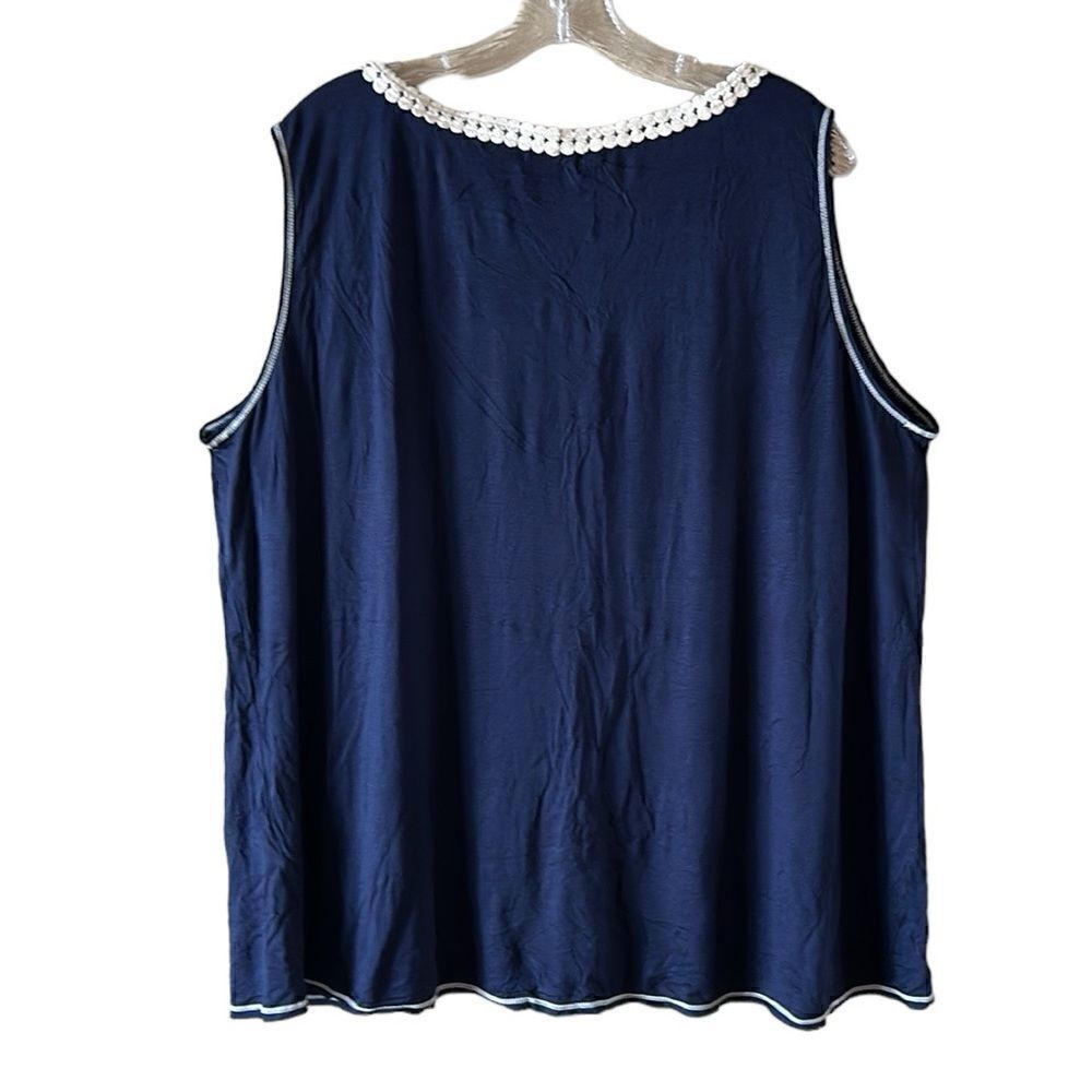 NEW Max Studio Navy Blue Tank Top - Picture 5 of 5